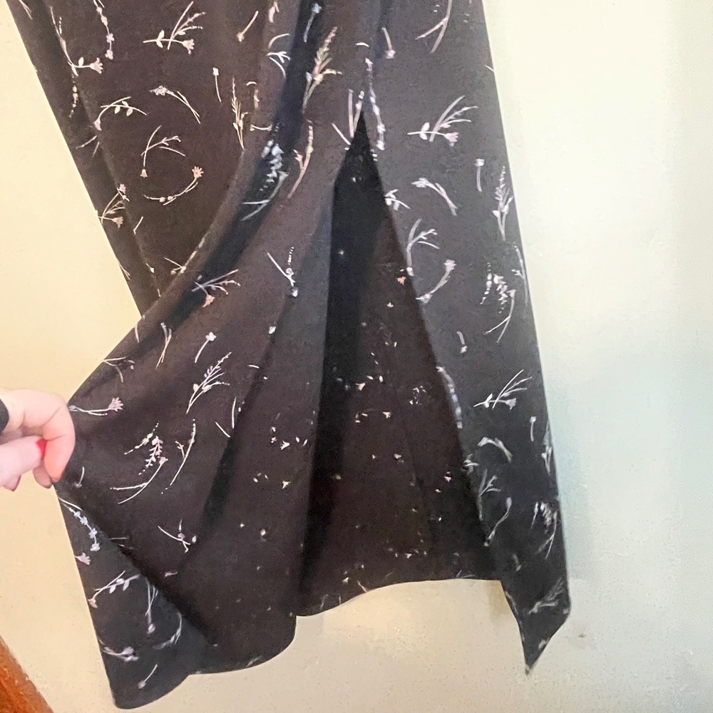 Tracy Evans Limited Womens Cottagecore Dark Floral Maxi Skirt USA Black Medium - Picture 3 of 6
